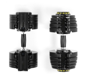 Haltères réglables 40 <span class=keywords><strong>kg</strong></span> – Haltères pour entraînement musculaire des bras à domicile, changement rapide automatique, poignée antidérapante durable, polyvalents - Product Image 1