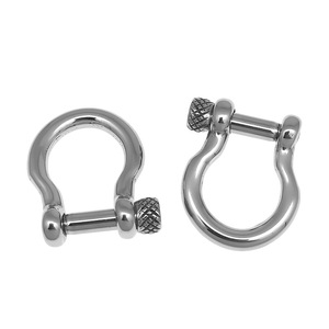 Manille en acier inoxydable 304 en forme de D avec goupille à vis, connecteur de bracelet métrique, boucle - Product Image 1