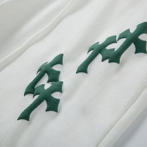 Shorts pour hommes en coton d'été de style hip-hop personnalisés en gros, imprimé court et bouffant, décoration en forme de V avec cordons, taille plus - Product Image 4