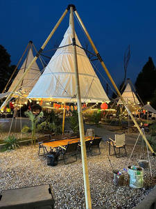 Tente <span class=keywords><strong>de</strong></span> décoration extérieure <span class=keywords><strong>de</strong></span> luxe Tente <span class=keywords><strong>de</strong></span> fête d'événement Safari Camping bambou <span class=keywords><strong>Tipi</strong></span> cône tente toile Boho <span class=keywords><strong>tipi</strong></span> pour la fête - Product Image 5