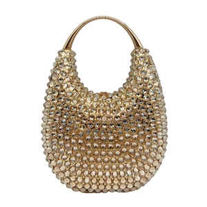 Bolso de mano elegante con diamantes de imitación para mujer, cartera de noche con asa superior, bolso de noche de cristal para bar, discoteca, cóctel - Product Image 3