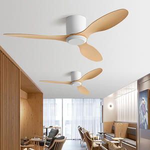 พัดลมเพดานระบายความร้อนด้วยอากาศ42 "สำหรับห้องนั่งเล่นห้องนอน-3ใบพัด ABS, ความถี่ตัวแปร, การควบคุมระยะไกล, การออกแบบตกแต่ง - Product Image 3
