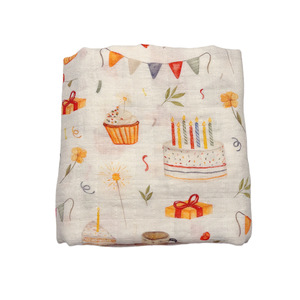 Nouvelle serviette d'emmaillotage pour bébé printemps-été 2026, fine gaze de coton de bambou, 120x120cm, paquet pour salle d'accouchement, housse simple - Product Image 1