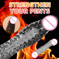 Funda para Pene TT FOREST para Retrasar la Eyaculación y Extensión del Pene, Juguete Sexual de Silicona Impermeable