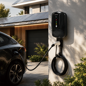 Station de recharge murale résidentielle 1OA7-1 pour véhicules électriques, type 2, avec câble de charge intégré, contrôle par carte RFID, Wallbox - Product Image 3