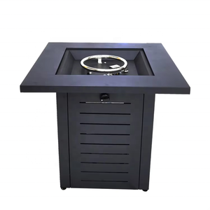 Durable Outdoor Square Steel <b>Fire</b> <b>Pit</b> <b>Table</b> with Gas for Outdoor Entertainment - Product Image 2