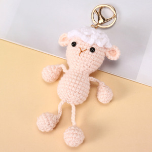 Handmade Knitted Crochet Carrot Bear Bunny Rabbit Pig Dog Puppy <b>Frog</b> tiger Sheep Doll <b>Bag</b> Charm Cute Amigurumi Animal Keychain - Product Image 4