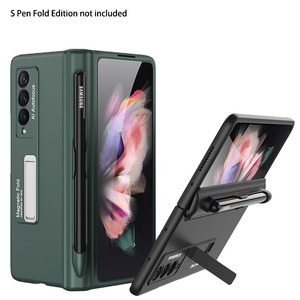 Étui de téléphone pliable à aimant d'affaires de luxe étui de protection à 360 degrés pour Galaxy Z Fold 3 W22 avec porte-stylo - Product Image 5