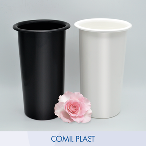 Jarrón Redondo de Primera Calidad para Cementerio, Jarrones de Repuesto Personalizados para Tumbas, Mausoleos, Altura de 8 Pulgadas, para Exportación - Product Image 3