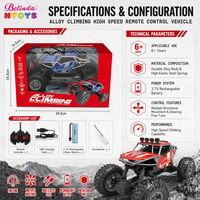 Belinda 1:16 Rc Paletli Metal Uzaktan Kumandalı Araba Oyuncak 27Mhz Elektrikli Uzaktan Kumandalı Araba USB Şarj Kablosu ile Çocuklar için Hediye