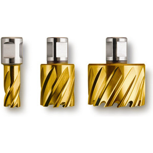 Dura 50 TIN Core <b>Drill</b> <b>Bit</b> 55mm Diameter Weldon Shank Metal Drilling Gold Finish - Product Image 1