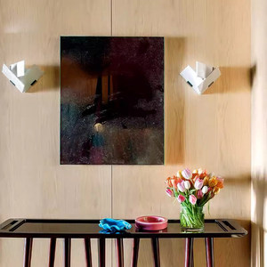 Lampe murale de chevet LED <span class=keywords><strong>PIERRE</strong></span> CHAREAU en fer avec abat-jour en marbre naturel pour chambre à coucher, éclairage géométrique créatif pour couloirs et escaliers - Product Image 3