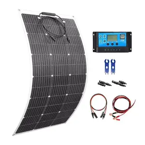 Hiệu quả cao 12V tấm pin mặt trời Mono di động etfe 50W 100W 150W màng mỏng linh hoạt Tấm pin mặt trời cho Motorhome Cắm Trại Đi Bộ Đường Dài