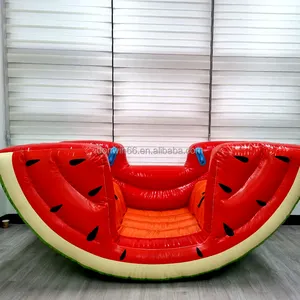 Keluaran baru mainan menyenangkan permainan kualitas tinggi sofa jungkat-jungkit tiup figur buah semangka untuk anak-anak dan dewasa perabotan rumah