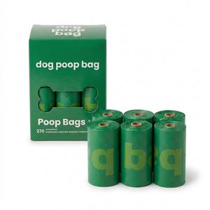 Sacs à déjections pour animaux de compagnie étanches, distributeur de sacs à déjections pour animaux de compagnie en plastique, sacs à déjections pour animaux de compagnie personnalisés pour la promenade en plein air, sacs à déjections pour chiens écologiques - Product Image 1