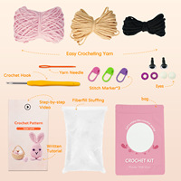 Kit de Crochet Amigurumi Personnalisé : Outils et Accessoires pour Crocheter des Animaux, Kit de Crochet Lapin de Pâques DIY pour Débutants et Adultes