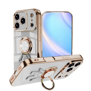เคสโทรศัพท์เคลือบหรูหรา ลายอวกาศ พร้อมที่วางแหวน 3 มิติ สำหรับ iPhone 17 17 Air 16 15 14 13 12 11 Pro Max XS Max ป้องกันกล้อง - Product Image 2