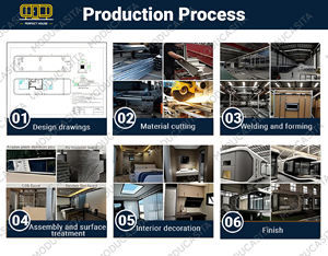 Casas Prefabricadas de 20/40 pies, Módulo Espacial Tipo Cápsula para Jardín, Cabaña Apple para Vivir y Trabajar - Product Image 3