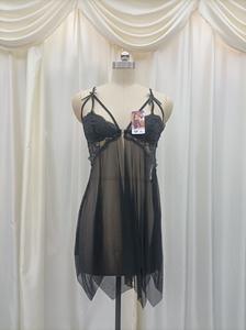 Abito <span class=keywords><strong>da</strong></span> <span class=keywords><strong>notte</strong></span> estivo al ginocchio 8219 con fiocco in maglia Sexy aperto e trasparente <span class=keywords><strong>da</strong></span> donna - Product Image 6