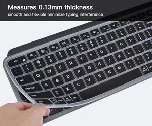 Cho <span class=keywords><strong>LOGITECH</strong></span> MX phím S tiên tiến chiếu sáng bàn phím không dây Bìa Craft Bảo vệ Silicone da cho bàn phím màu đen bảo vệ - Product Image 3