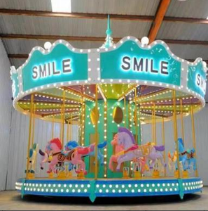 Atracción de Feria, Carrusel de Caballos, Equipo de Parque de Atracciones, 16 Asientos, Certificado CE Europeo, Juegos Mecánicos para Niños - Product Image 1
