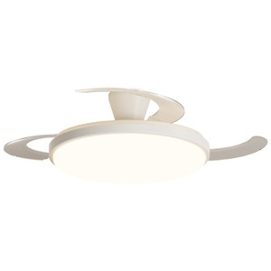 Ventilateur de plafond à fréquence variable ultra-fin invisible monobloc avec lampe pour salon, bureau, maison, style moderne - Product Image 1
