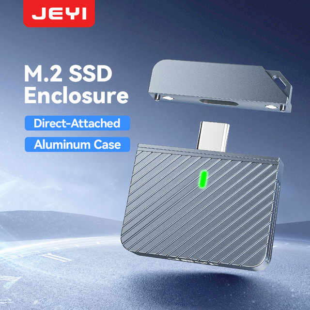 JEYI 2230 M.2 NVMe USB 3.2 10Gbps Aluminum Magnetic Cover Direct Plug Type C SSD Enclosure NVMe SSD Case
