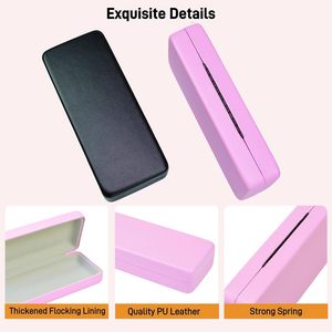 Étui de protection rigide portable rectangulaire personnalisé avec logo d'usine pour lunettes de soleil et de vue, motif uni, unisexe, pas cher - Product Image 5