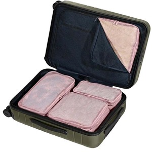 Organiseurs de bagages de <span class=keywords><strong>voyage</strong></span> avec impression de logo personnalisé, lot de 4, sacs de compression de haute qualité, ensemble de 4 cubes de rangement pliables pour <span class=keywords><strong>voyage</strong></span> - Product Image 3