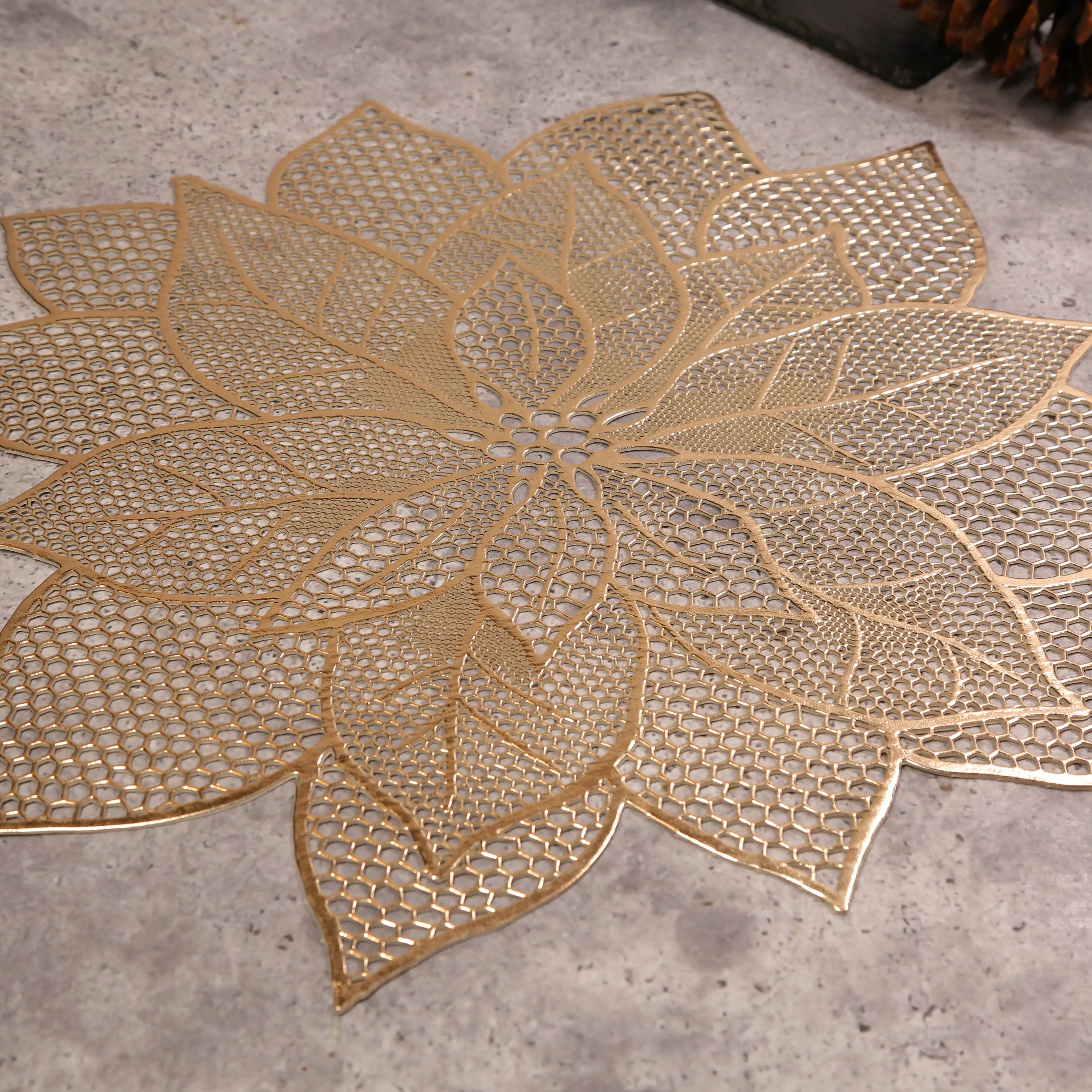 Veweet — Set de tapis de Table en vinyle en PVC, nouveau Design, pour la cuisine, napperons à fleurs