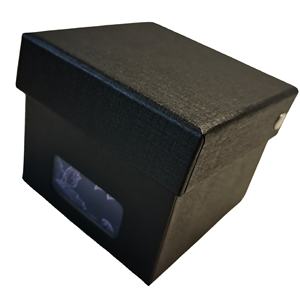 Schlussverkauf Krawattenbox Geschenk kleine Größe schwarzes Fenster Visuelle Schachtel - Product Image 1