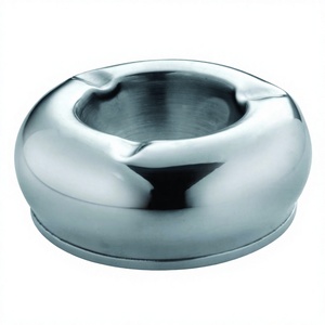 Cendrier de conception de ventre d'acier inoxydable pour le fumoir Fumée ronde Acier inoxydable Aristo Cendrier Vente en gros - Product Image 1