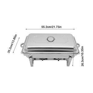 Stainless Steel Buffet <b>Warmer</b> with Detachable Multi-Purpose Fish Grilling Tray for Hotels and Restaurants - Product Image 3