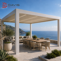 Pergola en aluminium directement de l'usine avec toit métallique, système de pavillon extérieur, taille personnalisée, OEM ODM et kit de fourniture pour projets