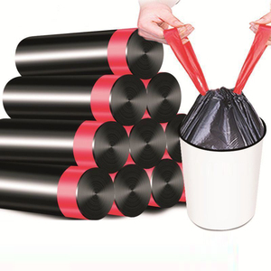 Black Plastic Garbage Bag 8L To 20L Trash Bag Drawstring Dustbin Plastic Bags