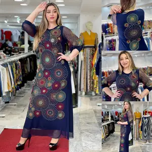 Bộ Áo Choàng Dubai Mới Auger Shinny Đính Cườm Quần Áo Hồi Giáo Sang Trọng Váy Hồi Giáo Abaya