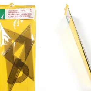 Juego de 4 Reglas de Plástico Transparentes para Dibujo, Escuela, Oficina, Herramienta de Medición, Material Escolar Promocional - Product Image 3