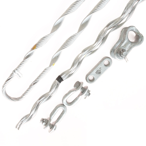 Collier de serrage Guy Grip à extrémité fermée, collier de tension préformé, tiges blindées avec œillet et manille pour <span class=keywords><strong>fixation</strong></span> de poteaux ADSS - Product Image 3