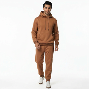 Customized Men Tracksuit Sets Fleece Two Piece Pullover Hoodie & Sweatpants Track Suit Set <b>Cheap</b> Price Men Tracksuit - Product Image 1