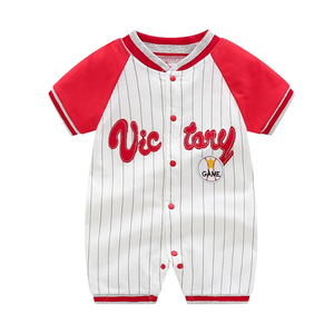 Pyjamas en coton à manches courtes personnalisés BOTTCOOLA avec vêtements boutonnés, vêtements de sport pour garçons, vêtements pour nouveau-nés, barboteuses pour bébés, vente en gros - Product Image 6
