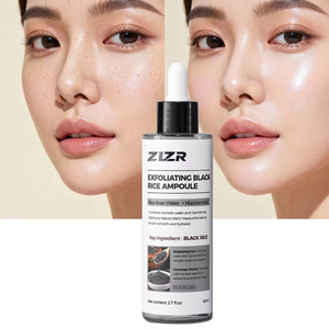 Suero Ampolla de Arroz Negro para Todo Tipo de Piel, Cuidado de la Piel Coreano, Exfoliante Facial Blanqueador con Niacinamida y Ácido Hialurónico - Product Image 1