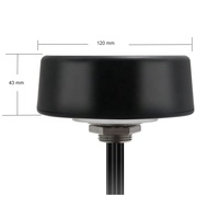 Antena ZKT para Exteriores 5 en 1, Montaje Permanente, GNSS 5G/4G 2xMIMO, Wi-Fi, 120x43mm, 50 Ohm, Clasificación IP67, Conector Macho, Ganancia de 2.5 Dbi