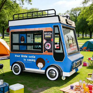 Street Mobile Food Cart Commercial Stainless Steel Vending <b>Trailer</b> for Fast Food - Product Image 1