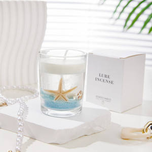 Vela de Cera de Gelatina Aromática Blue Ocean, Hecha a Mano, de Lujo, con Forma de Estrella de Mar y Cristal, Regalo Perfecto para Cumpleaños y Año Nuevo Chino - Product Image 5