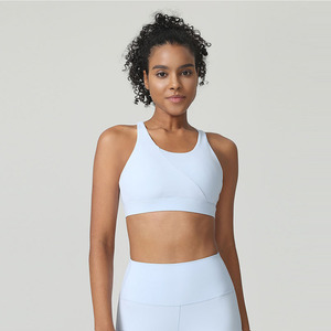 Soutien-gorge de sport <span class=keywords><strong>sexy</strong></span> à dos croisé ouvert avec logo personnalisé, coussinets amovibles, effet push-up, pour le yoga et la gym, pour femme - Product Image 3