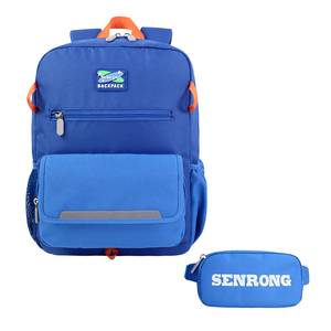 Kids Waterproof School <b>Backpack</b> Detachable Pencil Case Set Primary Students Spine Protection Large Capacity Color Block <b>Children</b> - Product Image 3