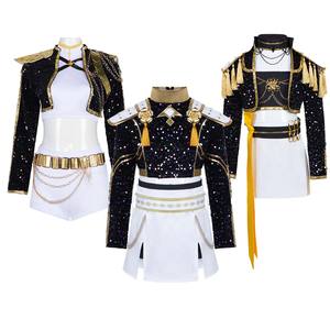 हेलोलीन पार्टी लड़की मीरा जोई रमी ब्लैक वर्दी प्रदर्शन पोशाक AOKG-170 - Product Image 1