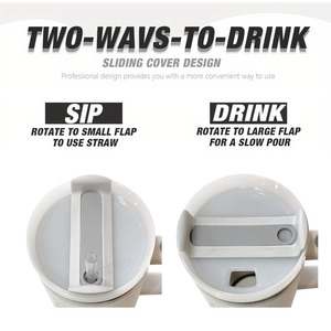 Taza de viaje aislada personalizada con pajita y tapa a prueba de salpicaduras, vaso de acero inoxidable de 40 oz para bebidas frías y calientes - Product Image 3