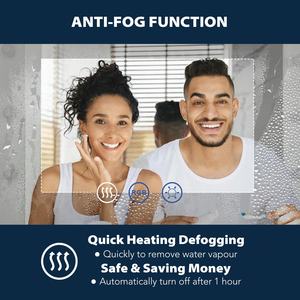 אום אום אום מואר חיישן מודרני מותאם אישית 80 ס "מ אנטי ערפל ללא מסגרת קיר רכוב עם תאורה אחורית - Product Image 6