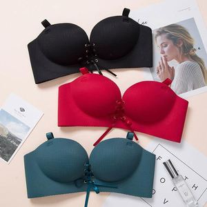 <span class=keywords><strong>Sujetador</strong></span> <span class=keywords><strong>deportivo</strong></span> sin costuras para mujer con <span class=keywords><strong>cierre</strong></span> frontal francés, realce, tirantes finos inalámbricos, Invisible comodidad, cordones - Product Image 3